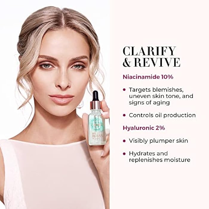 LUMINESS Blemish Prone Airbrush Skincare, Clarify & Revive - Includes Breeze Airbrush Device, Hyaluronic 2%, & Niacinamide 10% Facial Serums - Restore Skins Moisture and Targets Blemishes & Pores - Image 3