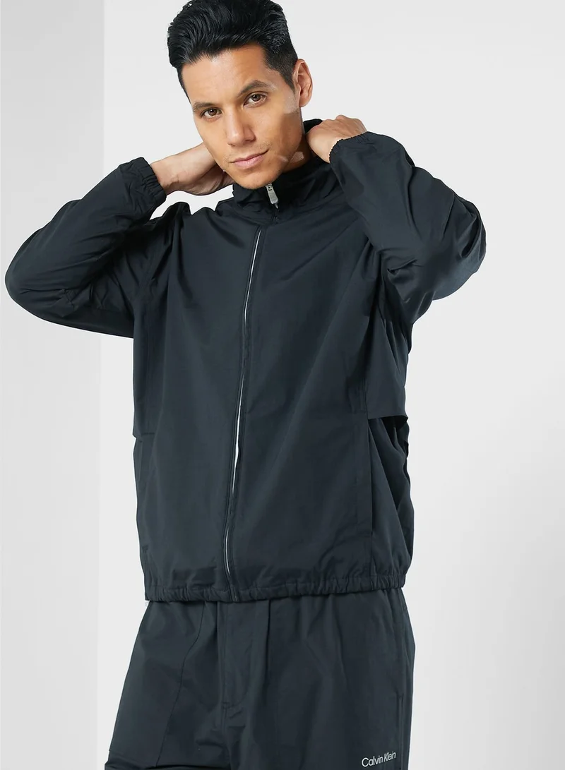 CALVIN KLEIN Logo Print Wind Jacket