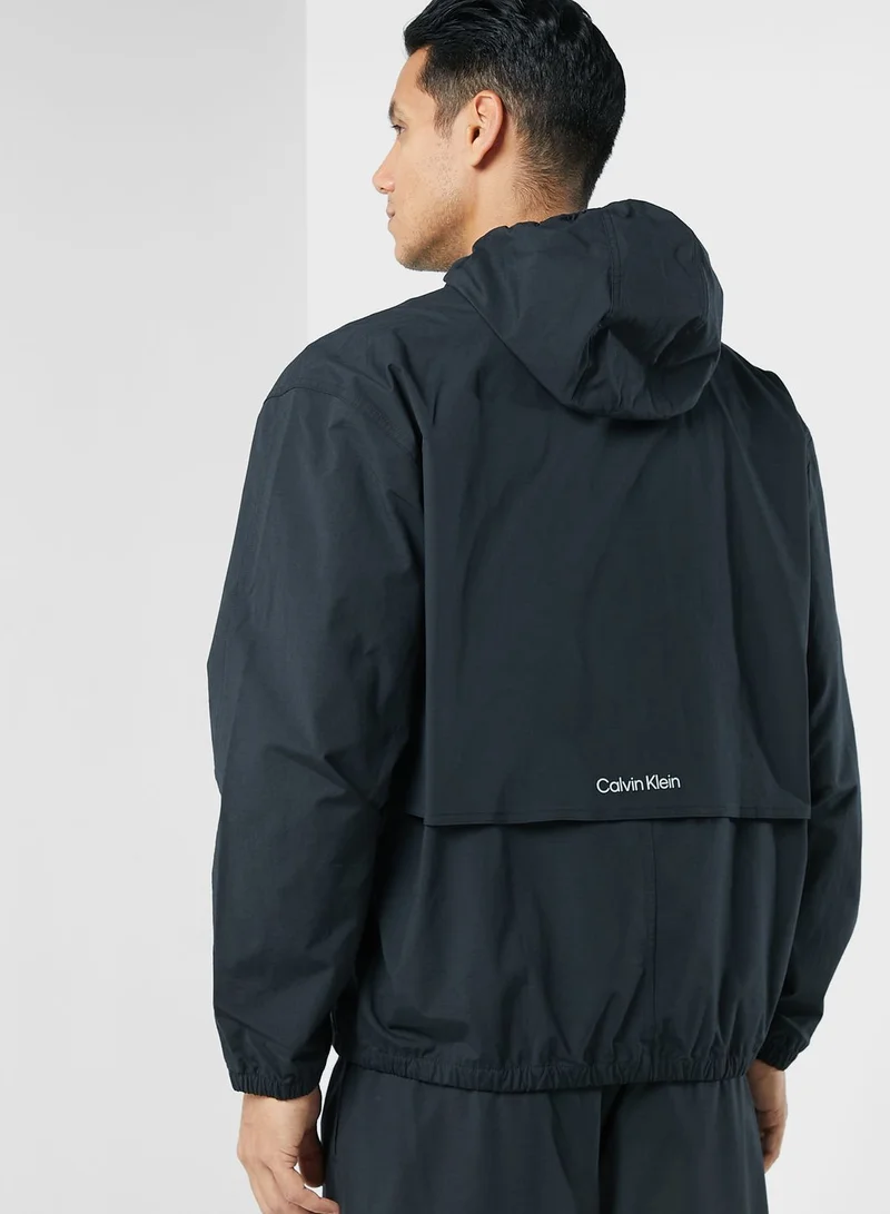 CALVIN KLEIN Logo Print Wind Jacket