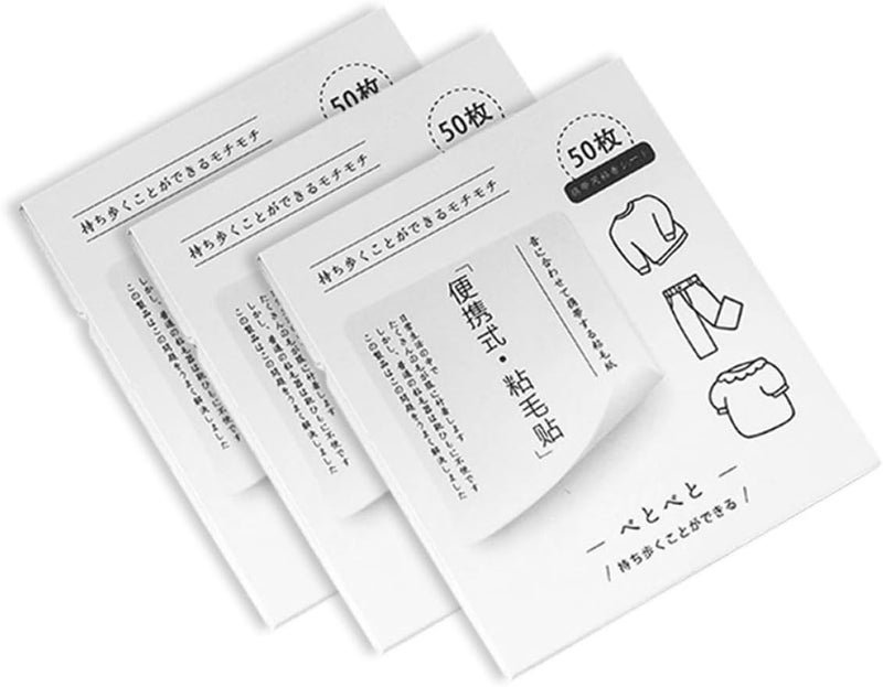 3 Packs Pet Hair Remover Lint Stickers for Clothes and Furniture, Portable Remover with 150 Sticky Sheets for Carpet, Couch, and Home Cleaning - Image 1