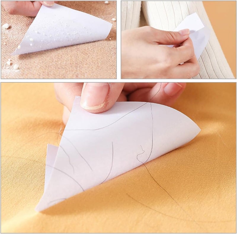3 Packs Pet Hair Remover Lint Stickers for Clothes and Furniture, Portable Remover with 150 Sticky Sheets for Carpet, Couch, and Home Cleaning - Image 3