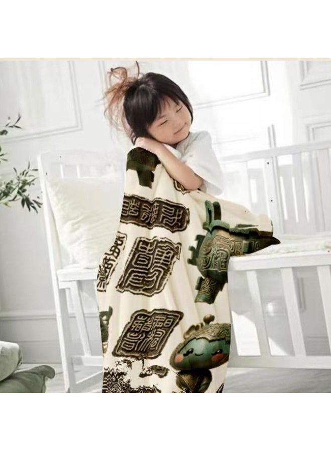 عام بطانية رقيقة من الفانيلا الكرتونية للأطفال والرضع (دافئة ومريحة، ومناسبة للنوم والألعاب) 70 سم * 100 سم - Image 3