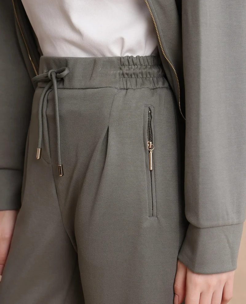 Rareism Women's Straight Fit Trackpants With Adjustable Hem