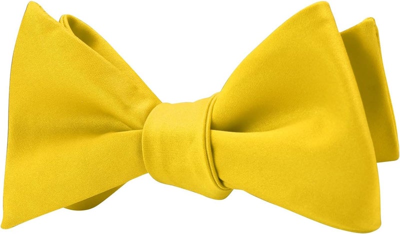 pensee Mens Solid Bowtie Woven Self Tie Bow Ties Tuxedo & Wedding Bowties - Image 3