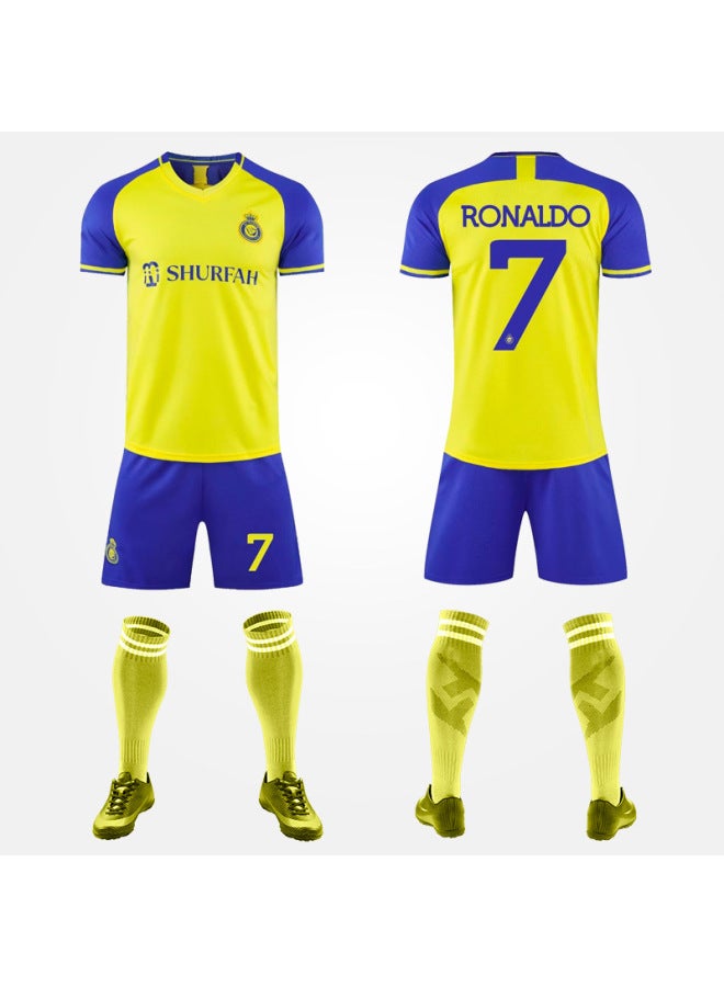 2324 Saudi Arabia Riyadh Victory Team Ronaldo Jersey No.7 Football Uniform Suit Men's Football Uniform Club Seal