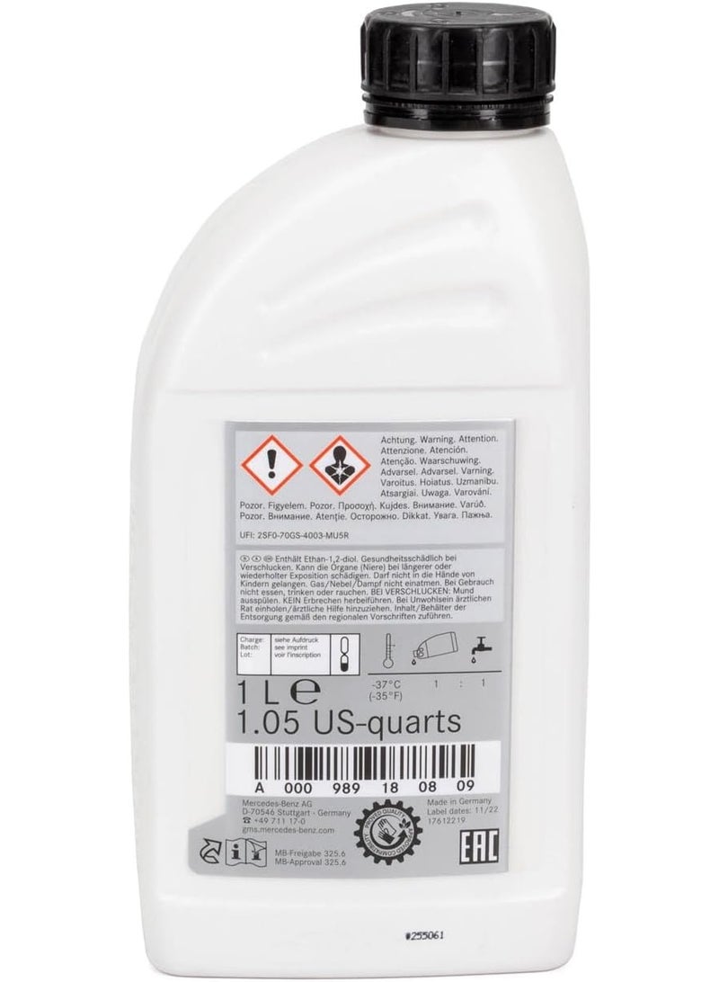 Mercedes-Benz Genuine Mercedes-Benz Anti-corrosion Antifreeze Engine Coolant [Red Color] - 1 Liter Concentrate - Image 2