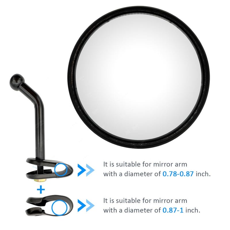Boursin 5.7 Inch Convex Round Mirror Blind Spot For Isuzu Mitsubishi Fuso Truck Bus Atv Utv Tractor Room Scooter etc. Adjustable Bracket - Image 4