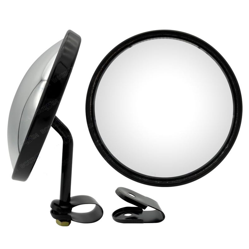 Boursin 5.7 Inch Convex Round Mirror Blind Spot For Isuzu Mitsubishi Fuso Truck Bus Atv Utv Tractor Room Scooter etc. Adjustable Bracket - Image 3