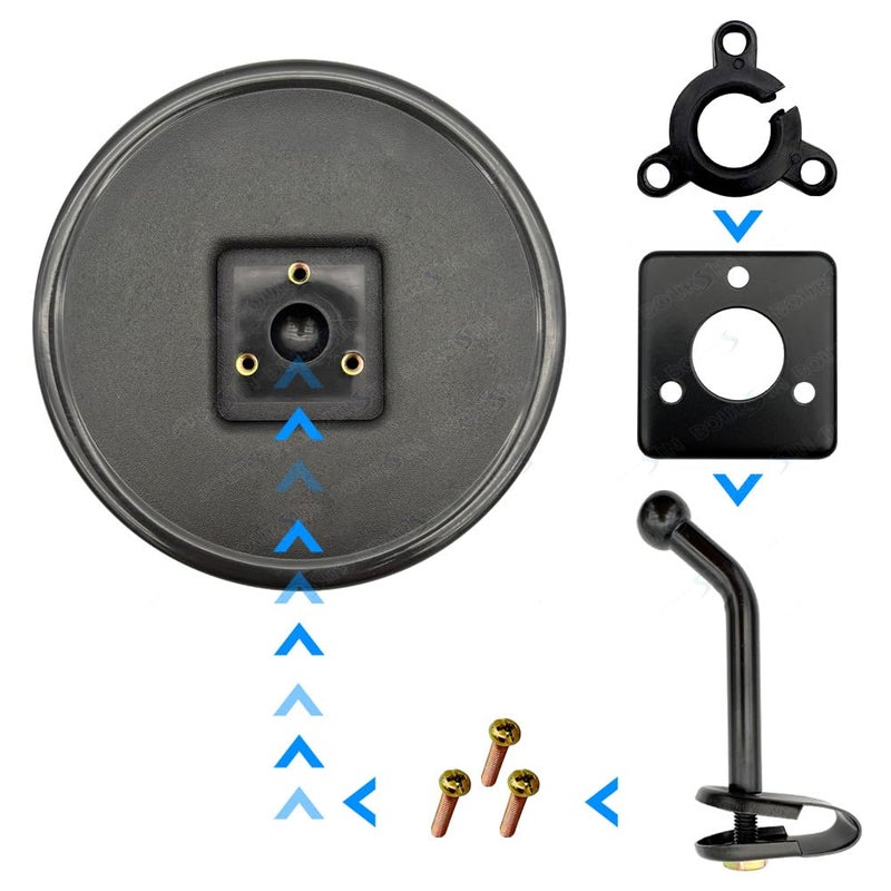 Boursin 5.7 Inch Convex Round Mirror Blind Spot For Isuzu Mitsubishi Fuso Truck Bus Atv Utv Tractor Room Scooter etc. Adjustable Bracket - Image 5