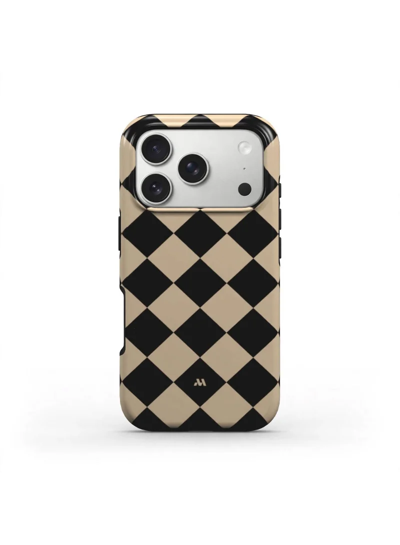 Mobcos iPhone 18 Pro Classic Diamond Premium Case Compatible with Hybrid Dual-Layer Hard Shell + Silicone Protection - Scratch-Resistant Shockproof Mobile Cover