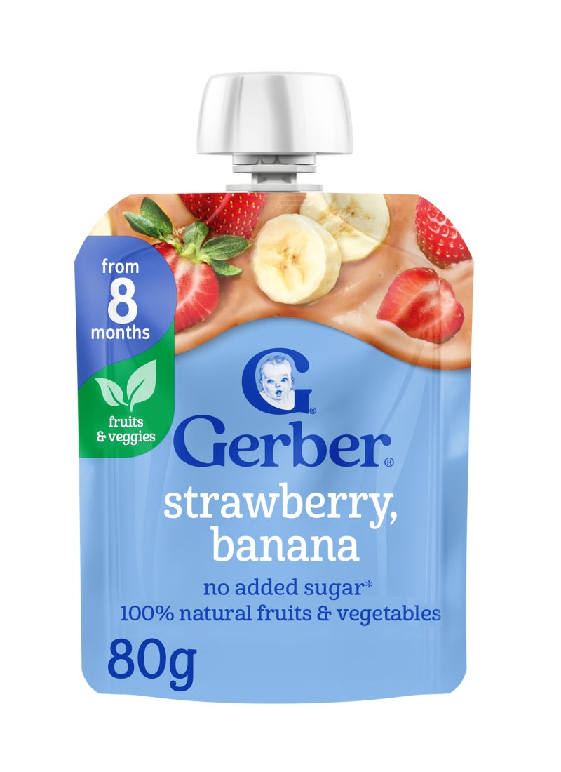 Gerber Strawberry And Banana Puree Pouch - Image 1
