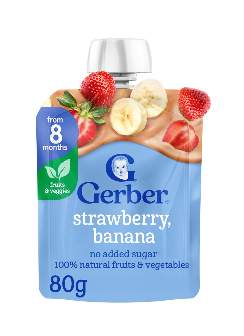 Gerber Strawberry And Banana Puree Pouch - Image 2