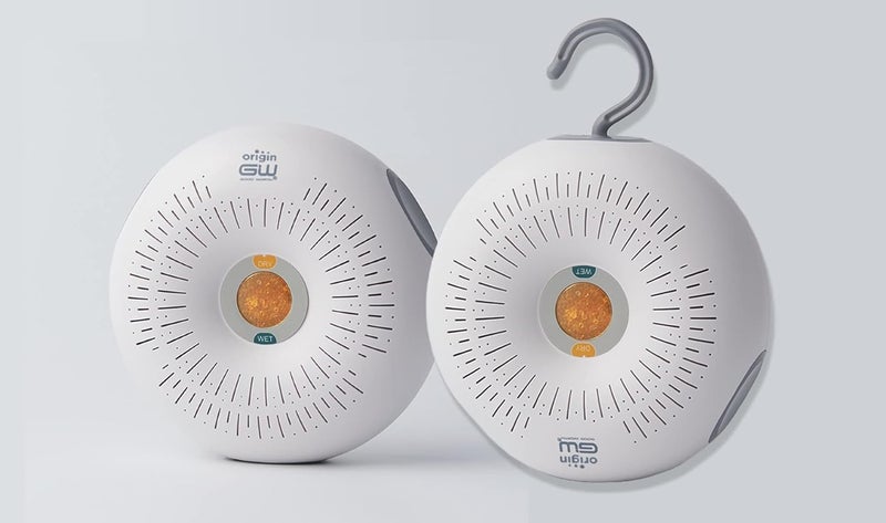 Origin Moisture Absorber Mini Dehumidifier With Natural Silica Gel Reusable Rechargeable For Years Removes Excess Moisture Musty Smell For Wardrobe Study Food Storage Cabinet CarPack of 2 - Image 1