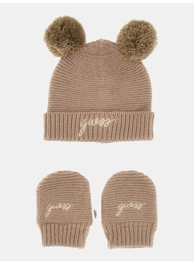 GUESS Kids Logo Pom Beanie