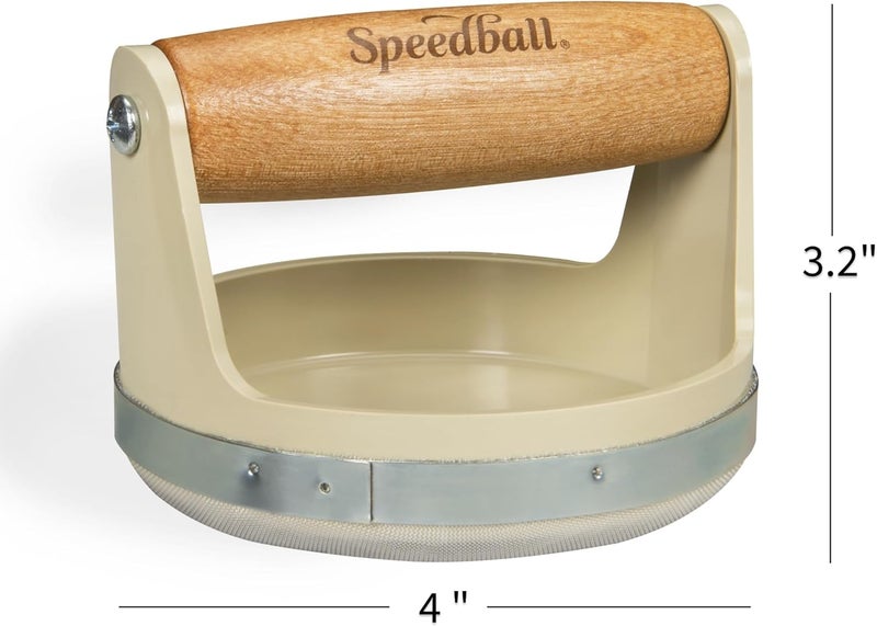 Speedball Block Printing Baren - Comfortable Wooden Handle, Made in the USA - 4 Inches (4139) - Image 4
