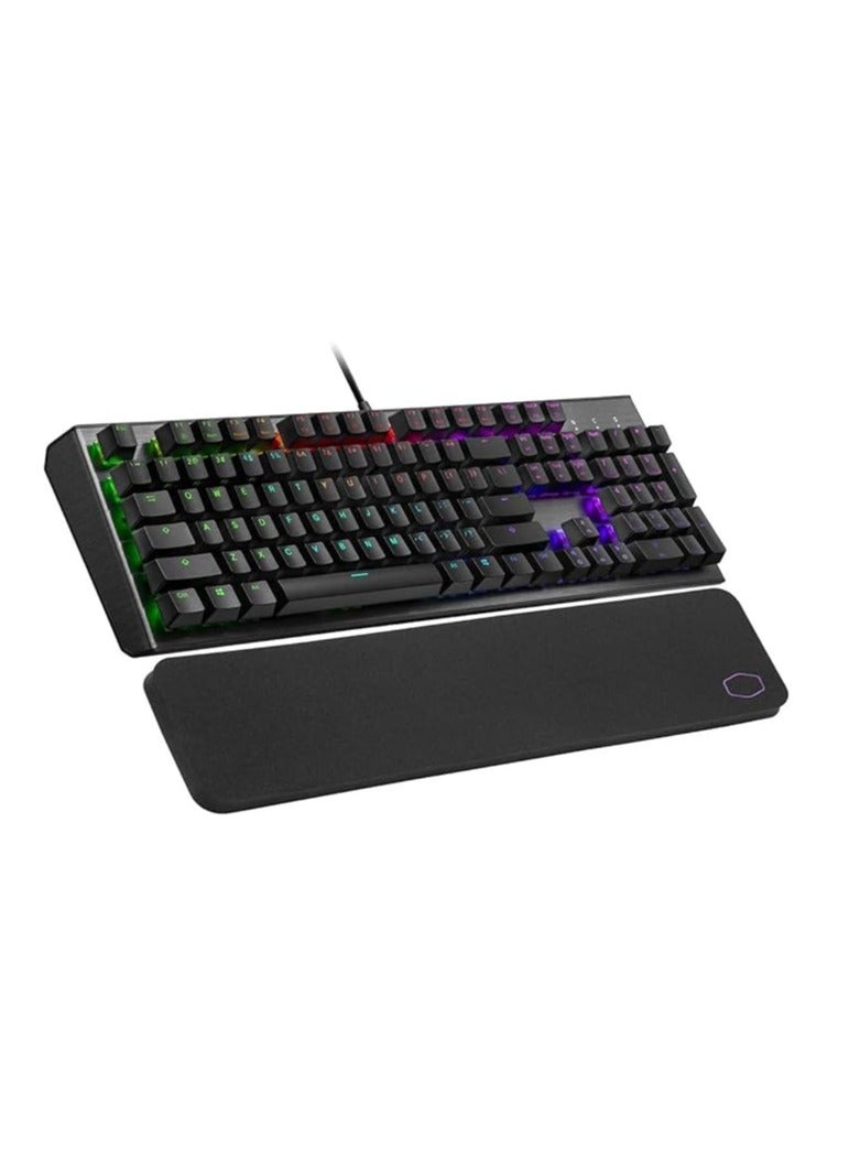 كولر ماستر لوحة مفاتيح ميكانيكية للألعاب V2 بمفتاح أحمر مع إضاءة خلفية RGB، CK-550-GKTR1-AE - Image 1