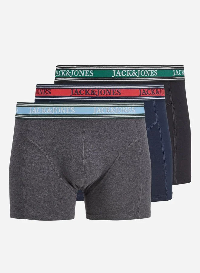 JACK & JONES Pack of 3 - Logo Band Trunks