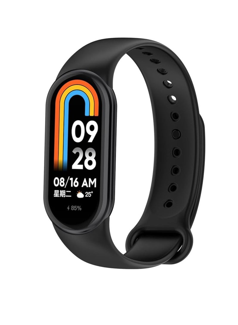 Band Compatible with Xiaomi Mi Band 8 /9 Replacement Band, Silicone Skin-Friendly Wrist Strap Adjustable Sports Wristbands for Women Men Xiaomi Band 8 - Image 1