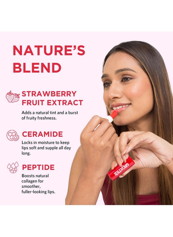 ORGATRE Strawberry Lip Balm for women 3.2gm | SPF 30 PA++ | Lip Balm for Dark Lips, Pigmentation, Dry & Chapped Lips | Ceramide & Peptide - Image 2