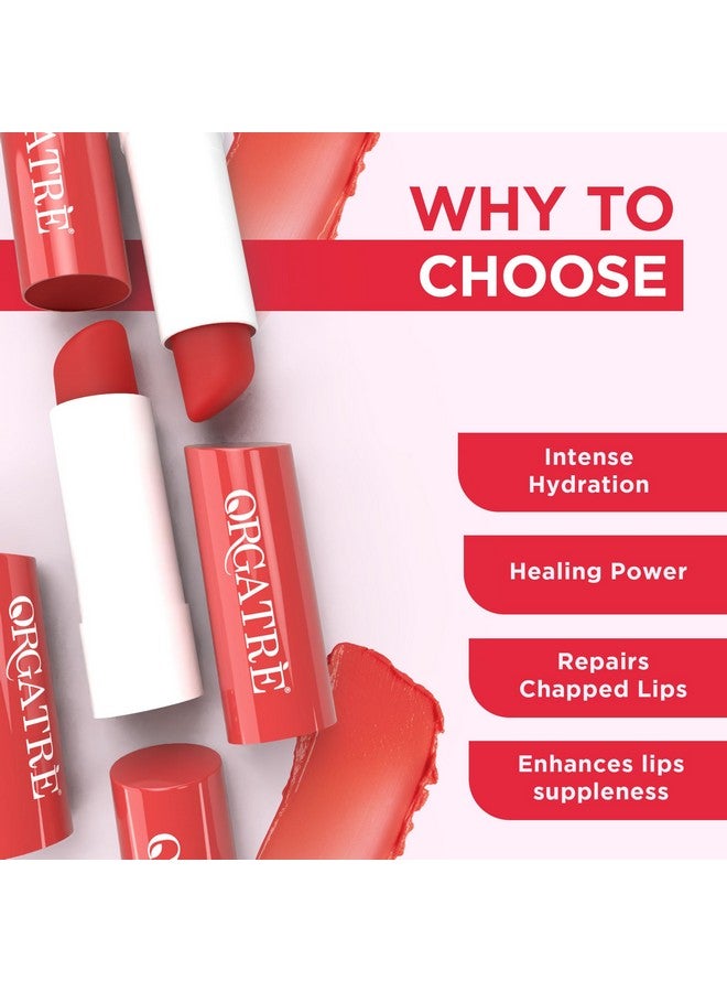 ORGATRE Strawberry Lip Balm for women 3.2gm | SPF 30 PA++ | Lip Balm for Dark Lips, Pigmentation, Dry & Chapped Lips | Ceramide & Peptide - Image 3