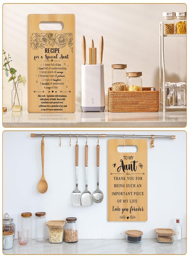 YeohJoy Gifts for Aunt,Birthday Gifts for Aunt from Niece,Best Mother's Day Gifts for Auntie, Unique Aunt Birthday Engraved Cutting Board Decorations Present - Image 3