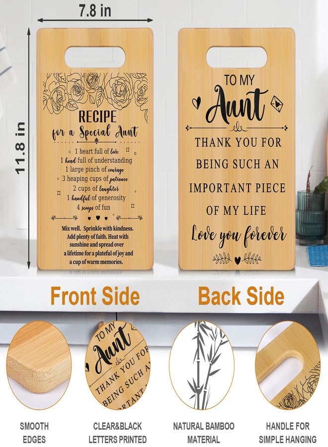 YeohJoy Gifts for Aunt,Birthday Gifts for Aunt from Niece,Best Mother's Day Gifts for Auntie, Unique Aunt Birthday Engraved Cutting Board Decorations Present - Image 2
