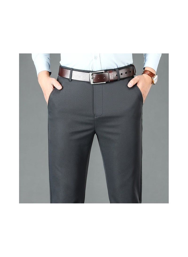 Loquat Squality Men Casual Business Pants Dary Grey  - Image 1