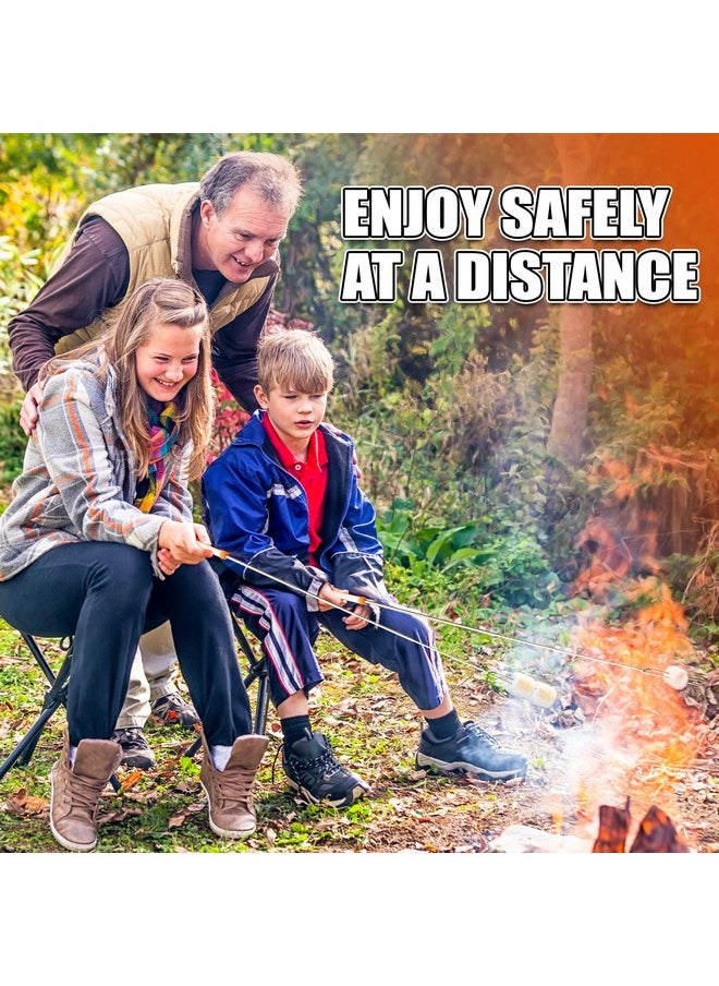 Briout - Briout Extendable Stainless Steel Roasting Sticks - Smores Sticks for Fire Pit Long 32 Inch, Smore Skewers Hot Dog Fork Campfire Accessories, Camping Essentials for S'mores - 10 Pack - Image 1
