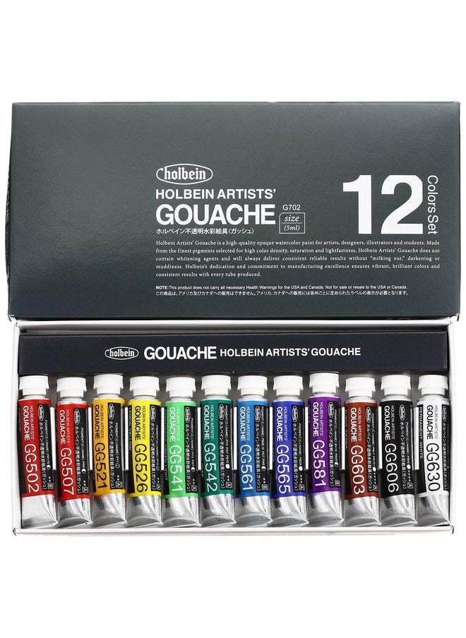 Holbein Artists Gouache Set Of 12 5Ml Tubes  - Image 1
