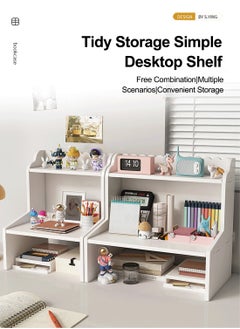 Desktop Bookshelf Home Desk Cosmetic Organizer Dormitory Organizer Office Removable Multi-layer Desktop Double Shelves - pzsku/Z30E226FC1EA7A4B07B20Z/45/_/1721539284/c03ef588-80ae-4150-be8f-b0108e26ec58