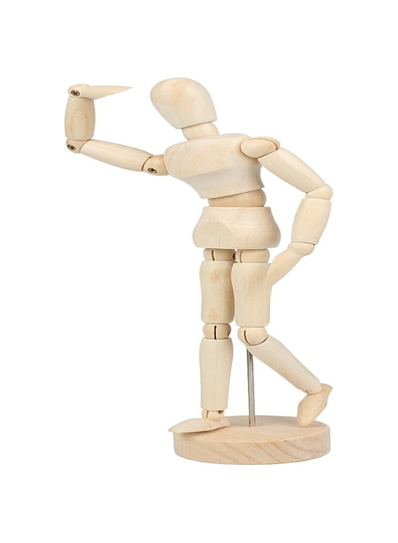 3 احجام مختلفة من المانيكان خشبي بتصميم مفاصل رسم لجسم الانسان - Image 3