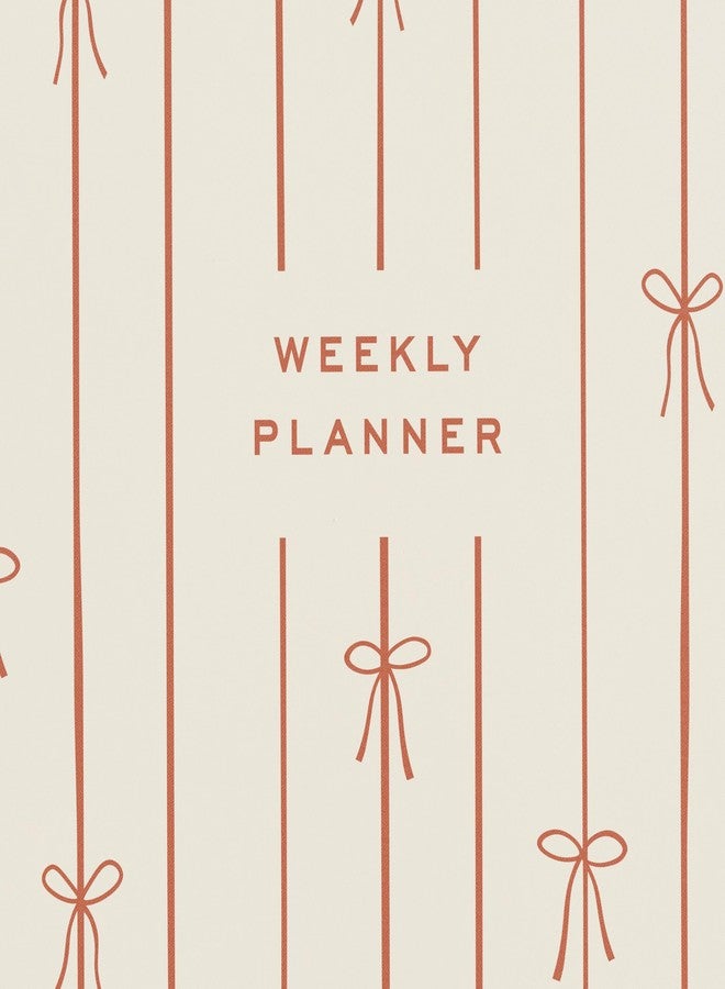 Minted | Weekly Planner | Red Lines of Bows - Image 4