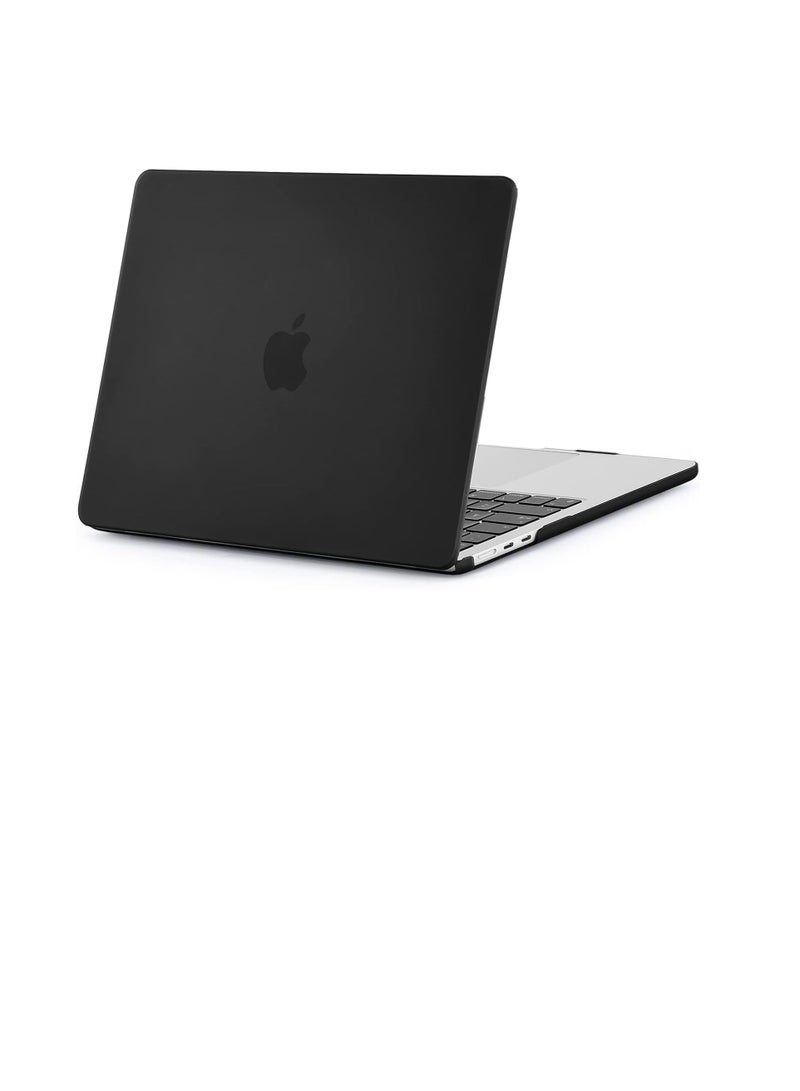 Zexen Case Compatible for NEW Macbook Air 13.6 inch M3 A3113 M2 A2681 with Touch ID, 2024 2023 2022 Release,Air 13 Plastic Hard Shell Cover, Matte Surface, Black  - Image 1