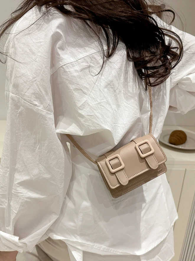 Styli  Beige Crossbody Bag with Adjustable Strap for Women | Best Price UAE