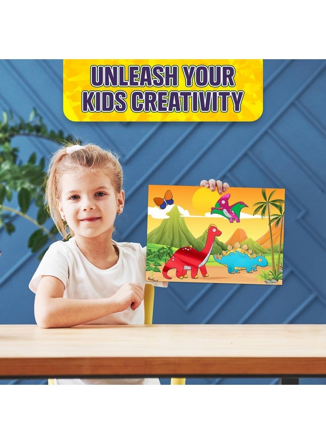 ArtCreativity Foil Art Kit for Kids - 220 Piece Crafts Set - 90 Foil Sheets, 10 Backgrounds, 100 Foam Stickers, 20 Googly Eyes - Mess-Free Foil Fun Art for Kids, Boys and Girls Ages 4, 6, 8, 10, 12 - Image 5