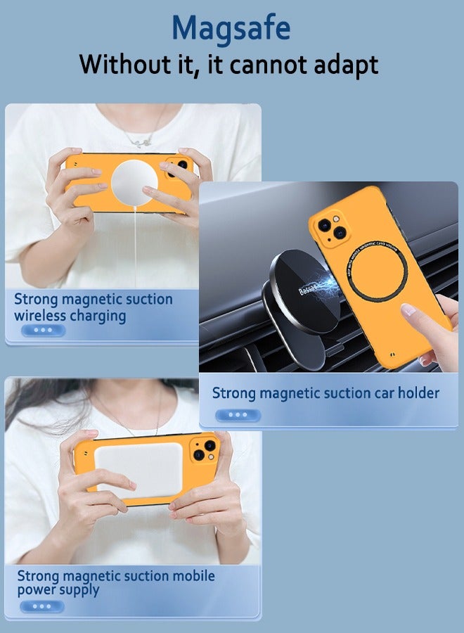 اي فون 15 زائد حالة الهاتف المحمول الصف العسكرية المضادة للسقوط حماية ضئيلة بدون إطار - Image 3