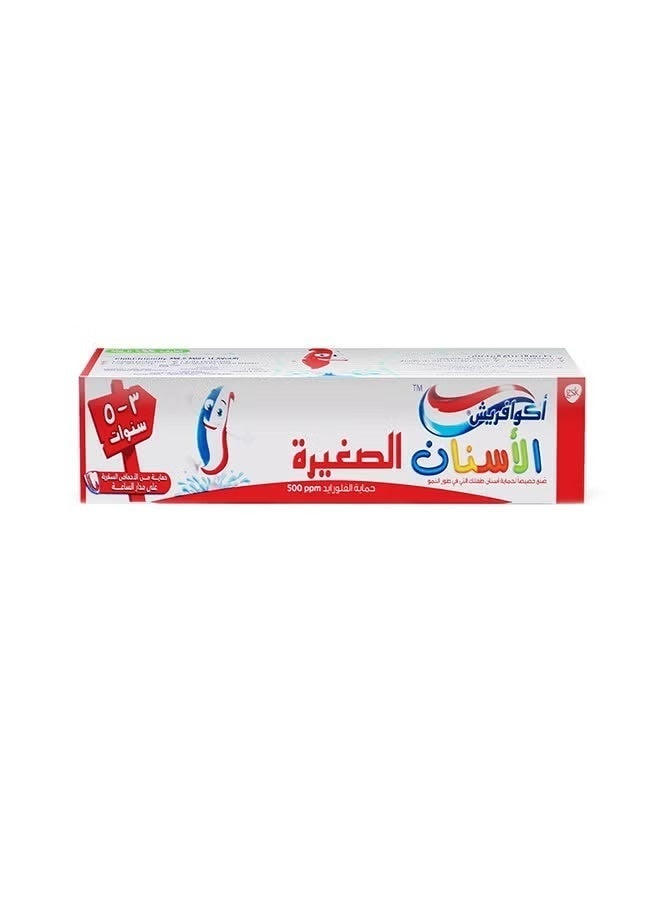 Aquafresh Little Teeth Kids Toothpaste 50ml Pack of 2 for Children 3 to 5 Years Fluoride Cavity Protection Mild Mint Enamel Care - Image 3