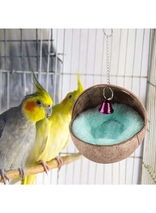 klarako Natural Coconut Husk Bird Breeding Nest Bed Cage Hatching Nest with Mat - Image 5