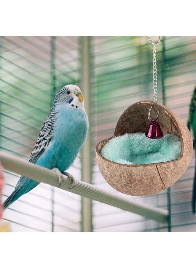 klarako Natural Coconut Husk Bird Breeding Nest Bed Cage Hatching Nest with Mat - Image 2
