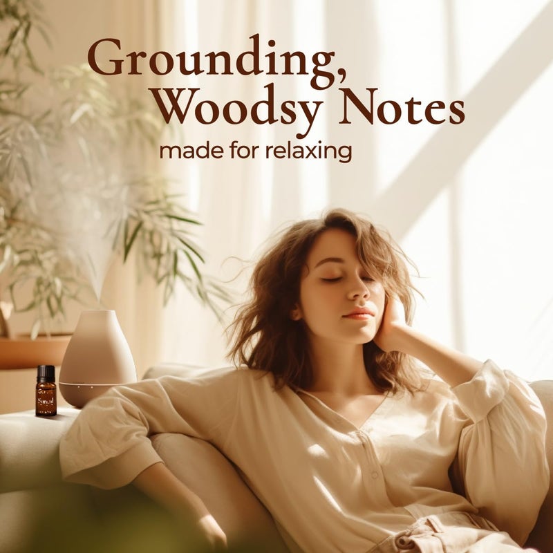 Gya Labs Santal Diffuser Essential Oil Blend - 100% Pure Natural Aromatherapy Sandalwood Essential Oils for Diffusers for Home - Santal Perfume for Car & Office (0.34 Fl Oz) - Image 2