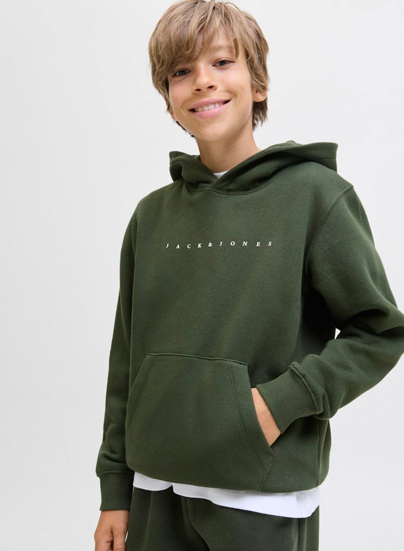 Jack & Jones Junior Kids Jjestar Logo Hoodie  - Image 5