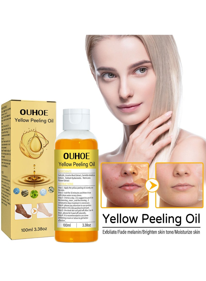 OUHOE Peeling Oil for Dark Skin, Peeling Solution with Salicylic Acid, Dark Spot Corrector for Body, Skin Brightening Peeling Solution for Dull Skin and Uneven Skin Tone for Glowing and Fresh Skin, 100ML - Image 4