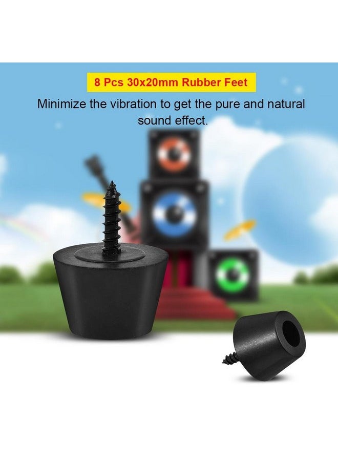 Wendry 8 Pcs Speaker Spike Pad Kit Rubber Feet Antivibration Base Pad Stand Hifi Speaker Shockproof Cone Base Pads Suitable For Hifi Speaker Amplifier  - Image 3