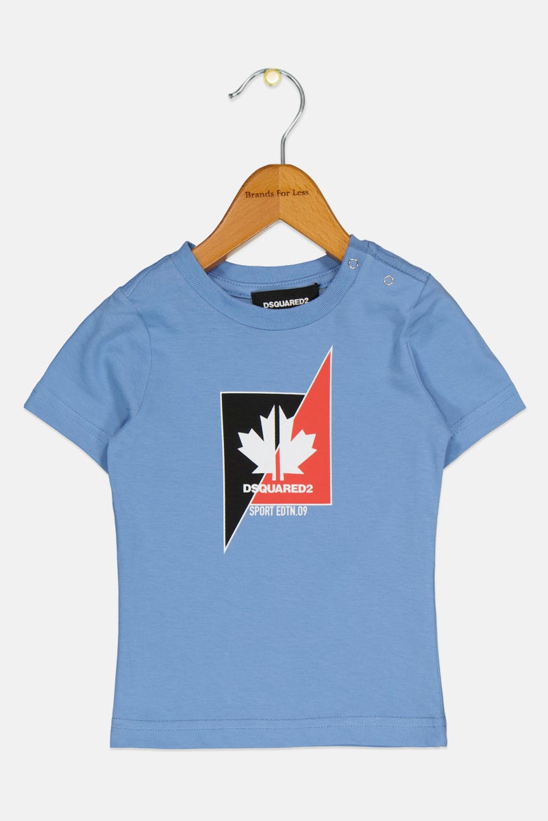 DSQUARED2 Toddlers Boy Brand Logo Short Sleeve T-Shirt, Blue - Image 1