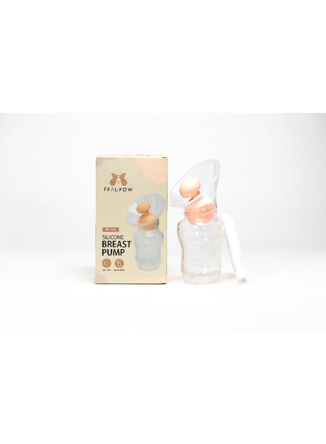 Fraupow Silicone Breast Pump & Milk Collector | Wearable Breast Shell | Award Winning Hands-Free Milk Catcher with Collection Bottle & Storage Lid | Include Midwife Consultation - Image 1