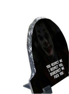 Service Zone Protective Printed White Rock Shape Marble Photo Frame for Table Top You Respect Me I Respect You  - Image 3