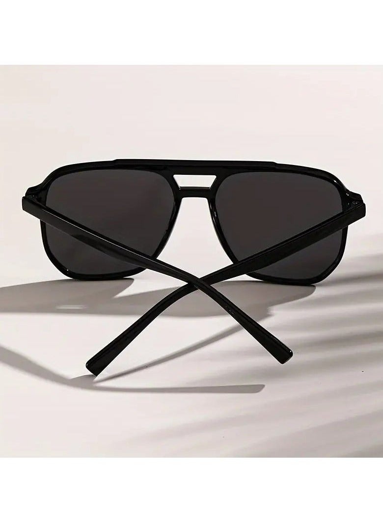 يوكانبي برشام مزدوج شعاع مربع أزياء النظارات الشمسية للجنسين العصرية شكل مقعر الظلال الرجعية - Image 4