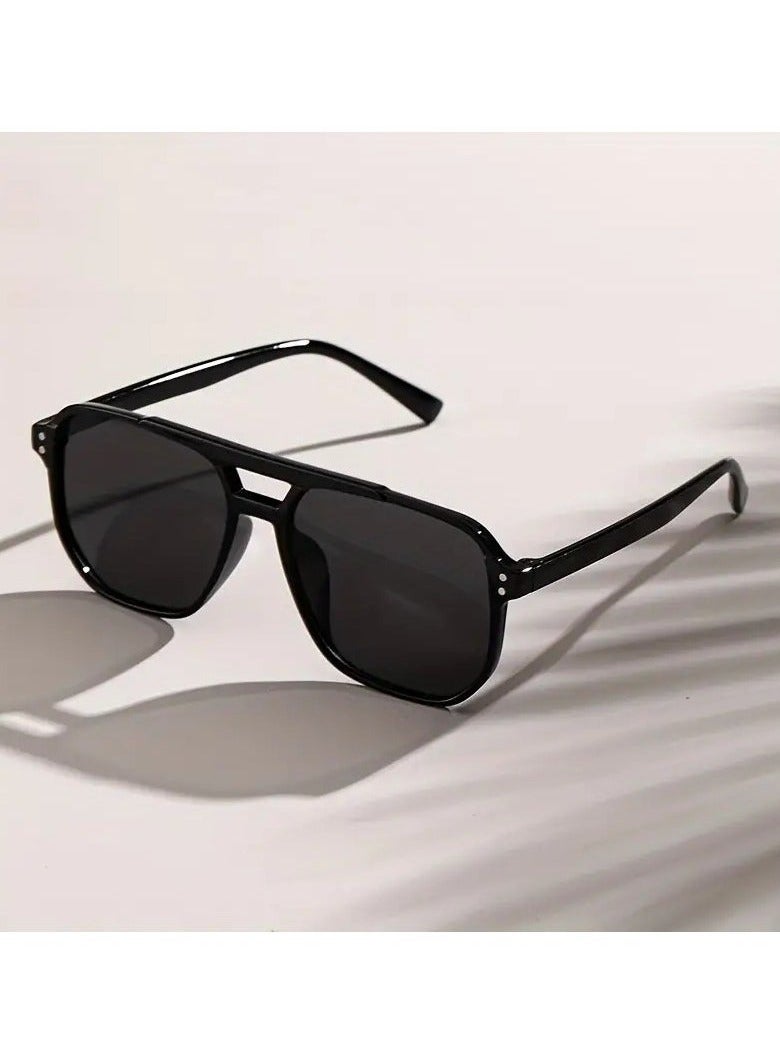 يوكانبي برشام مزدوج شعاع مربع أزياء النظارات الشمسية للجنسين العصرية شكل مقعر الظلال الرجعية - Image 5