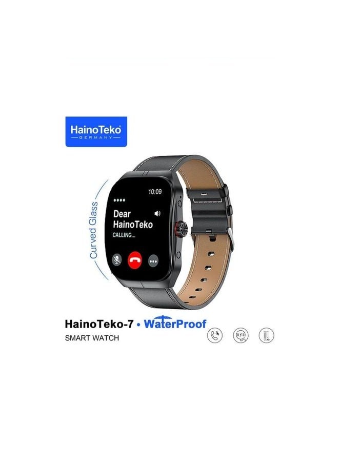 Haino Teko Haino Teko-7 Waterproof Curved AMOLED Diplay Smart Watch With 3 Pair Strap And Wireless Charger (Black) Brand: Haino Teko | - Image 2
