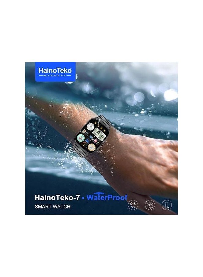 Haino Teko Haino Teko-7 Waterproof Curved AMOLED Diplay Smart Watch With 3 Pair Strap And Wireless Charger (Black) Brand: Haino Teko | - Image 3